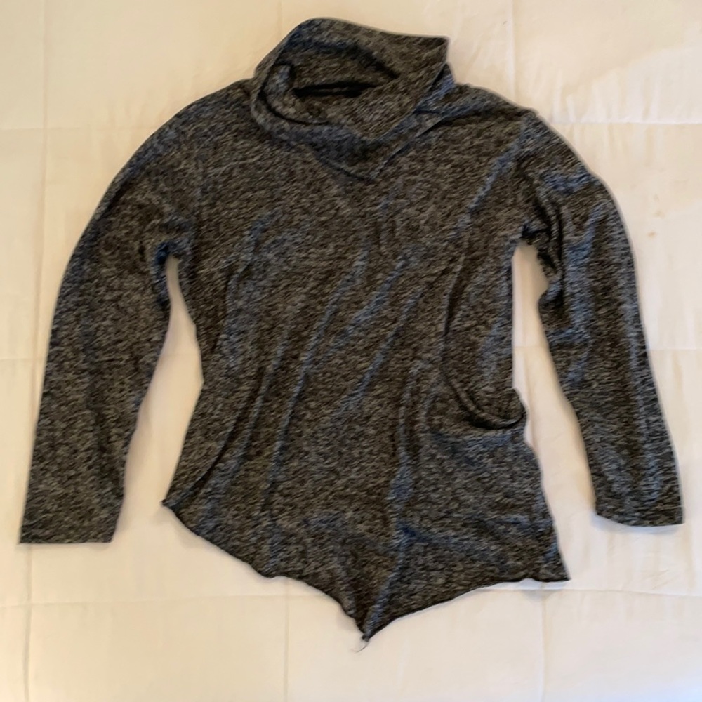 Men’s Edgy Cowl Neck Fitted Sweater - XL